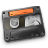 Cassette Orange Icon 48px png